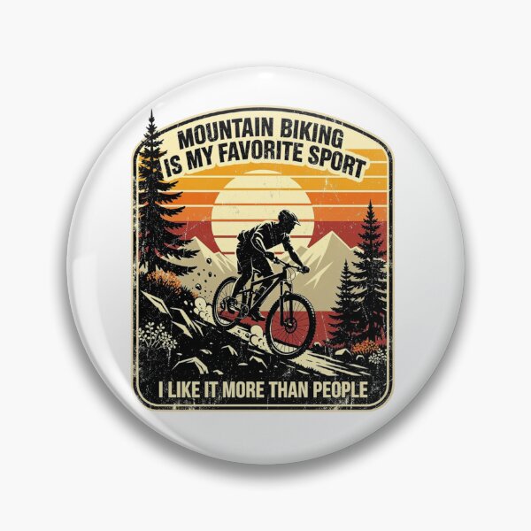 Item preview, Mountain Biking Is My Favorite Sport Vintage Sunset Trail Rider Design designed and sold by DariaOltes.