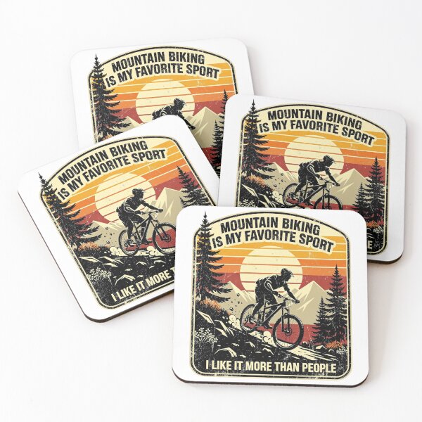 Item preview, Mountain Biking Is My Favorite Sport Vintage Sunset Trail Rider Design designed and sold by DariaOltes.