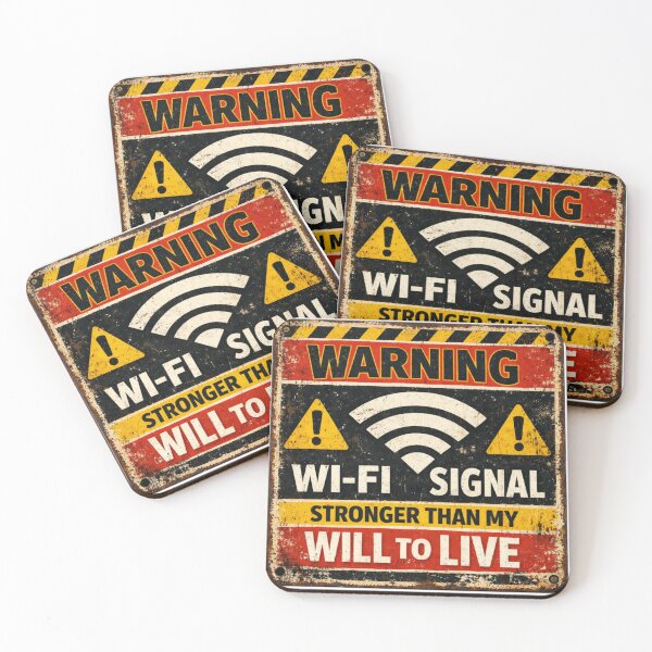 Item preview, WARNING: Wi-Fi signal stronger than my will to live designed and sold by Beluga Cat.