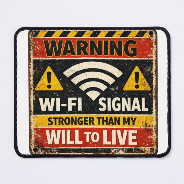 Item preview, WARNING: Wi-Fi signal stronger than my will to live designed and sold by Beluga Cat.