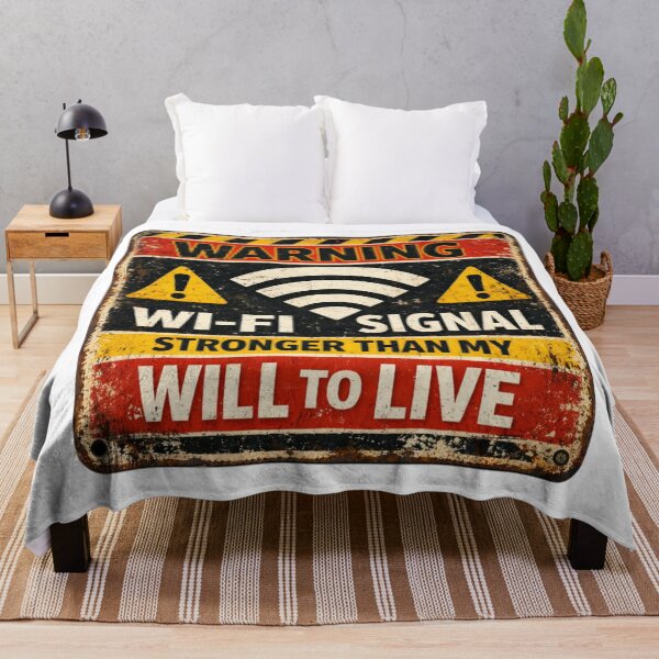 Item preview, WARNING: Wi-Fi signal stronger than my will to live designed and sold by Beluga Cat.