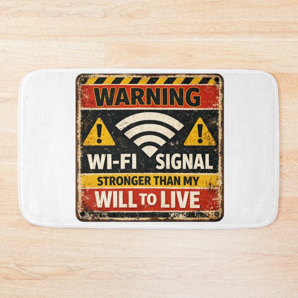 Item preview, WARNING: Wi-Fi signal stronger than my will to live designed and sold by Beluga Cat.
