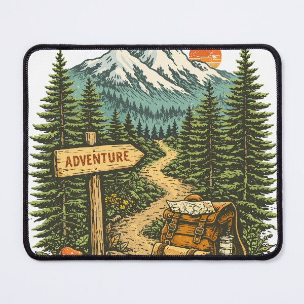Item preview, Adventure Hiking Mountain Forest designed and sold by Matinez Pink.