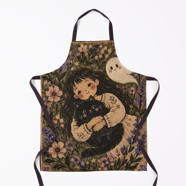 Item preview, Girl with black cat and ghost designed and sold by *~*MagicCorner*~*.