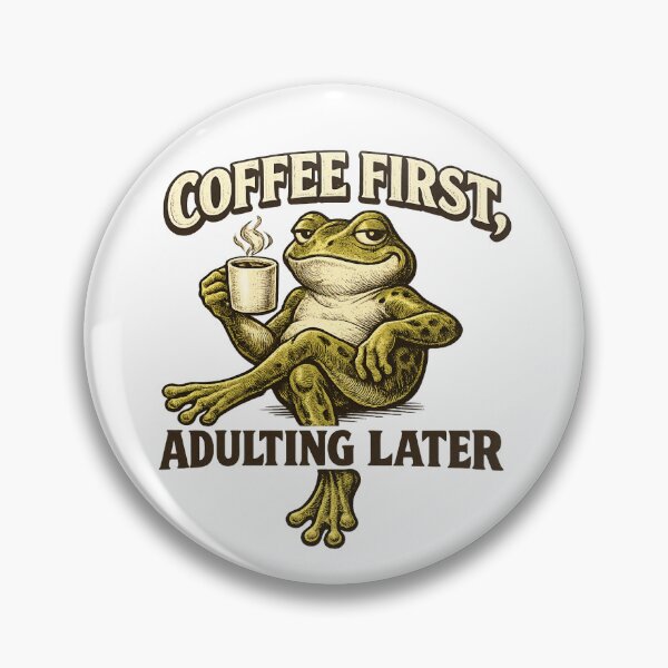 Item preview, Coffee-First-Adulting-Later-Frog designed and sold by afr-saad.