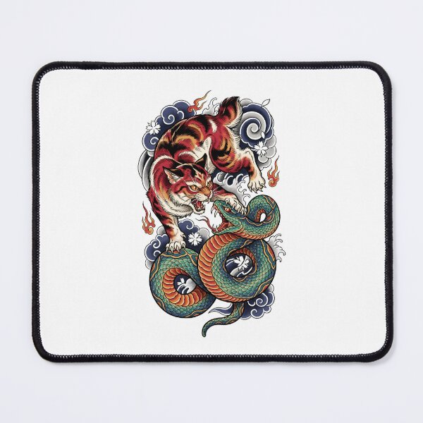 Item preview, Feline Serpent Duel designed and sold by Irezumiya.