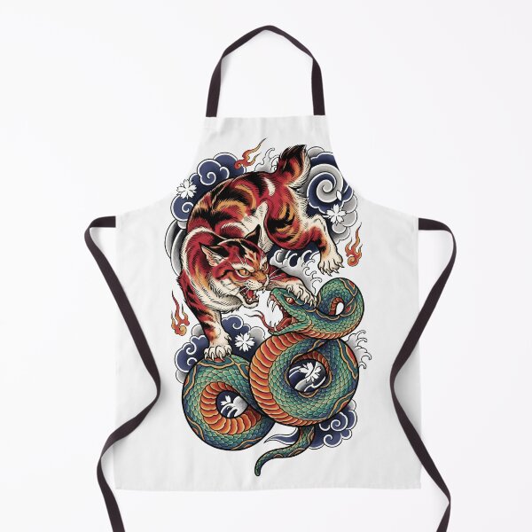 Item preview, Feline Serpent Duel designed and sold by Irezumiya.