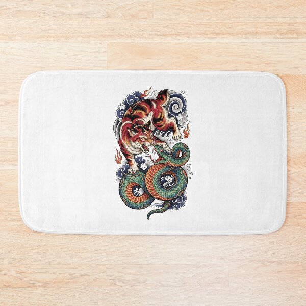 Item preview, Feline Serpent Duel designed and sold by Irezumiya.