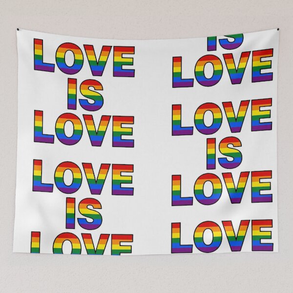 Item preview, Love Is Love Rainbow Pride Slogan Graphic designed and sold by Numair  Baig.