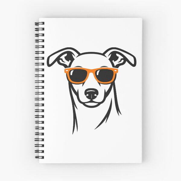 Item preview, Cool Greyhound in Orange Sunglasses - Minimalist Black Sighthound Silhouette designed and sold by myforestfog.