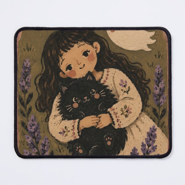 Item preview, Girl with black cat and ghost designed and sold by *~*MagicCorner*~*.