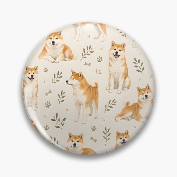 Item preview, Shiba Inu Botanical Pattern – Cute Dog Lover Seamless Design designed and sold by blankTeeShirt.