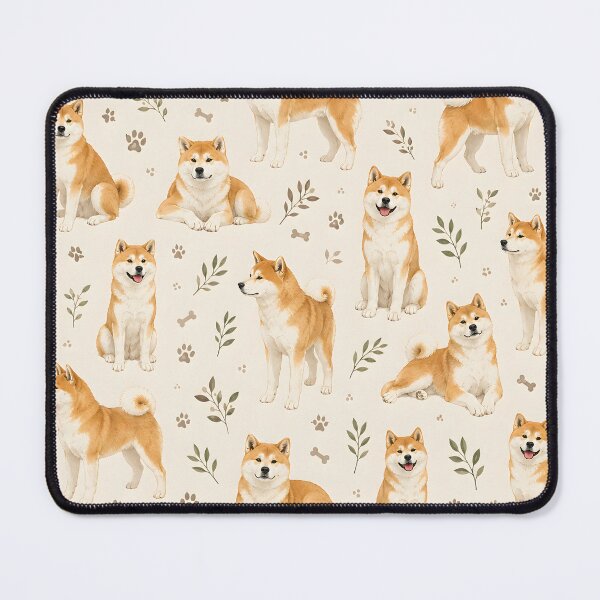 Item preview, Shiba Inu Botanical Pattern – Cute Dog Lover Seamless Design designed and sold by blankTeeShirt.