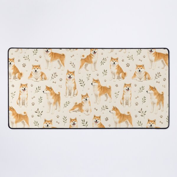 Item preview, Shiba Inu Botanical Pattern – Cute Dog Lover Seamless Design designed and sold by blankTeeShirt.