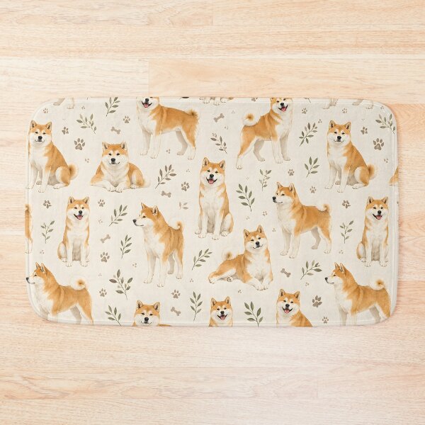 Item preview, Shiba Inu Botanical Pattern – Cute Dog Lover Seamless Design designed and sold by blankTeeShirt.
