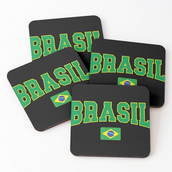Item preview, Brasil Flag Athletic Distressed Vintage Soccer Typography Sports Graphic Art designed and sold by DienesAngele.