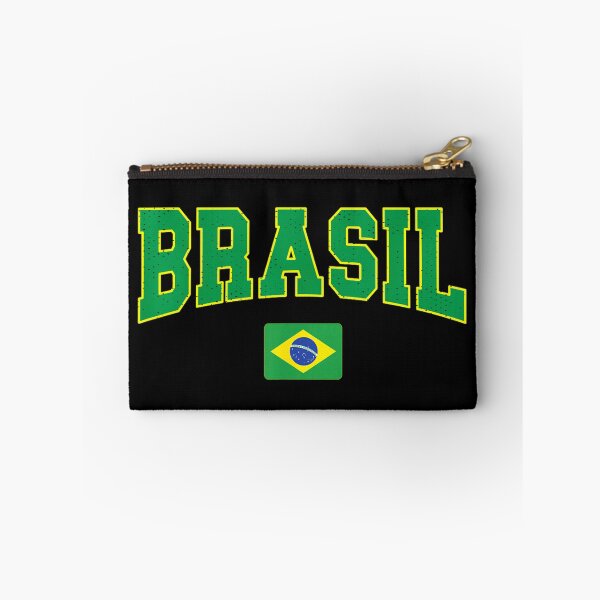 Item preview, Brasil Flag Athletic Distressed Vintage Soccer Typography Sports Graphic Art designed and sold by DienesAngele.
