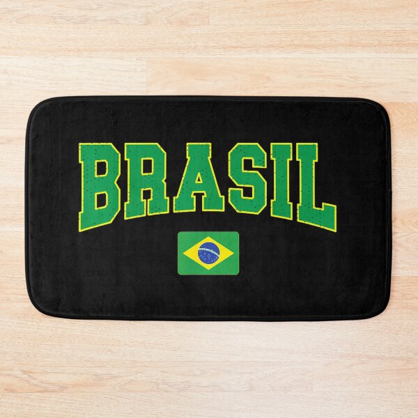 Item preview, Brasil Flag Athletic Distressed Vintage Soccer Typography Sports Graphic Art designed and sold by DienesAngele.