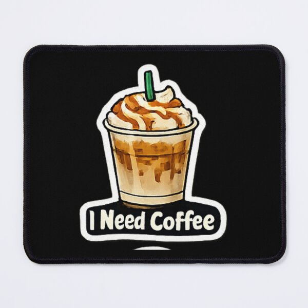 Item preview, I Need Coffee Iced Drink Sticker designed and sold by _Stickora_.