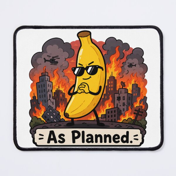 Item preview, As Planned Funny Chaos Banana Meme Design designed and sold by MonkiFlipp.