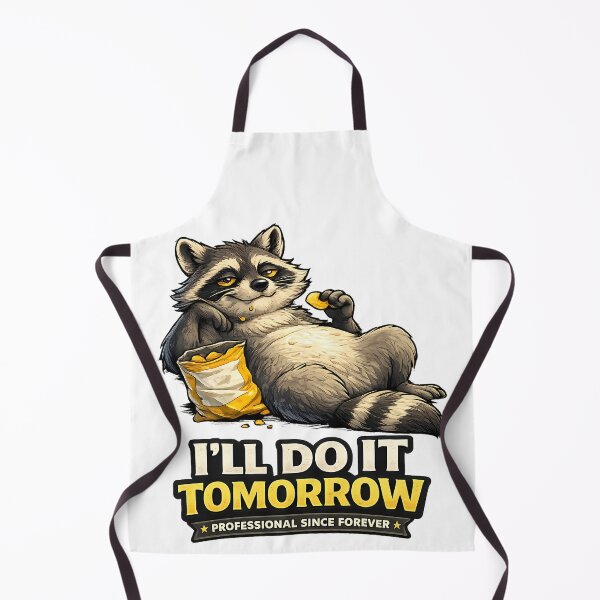 Item preview, Do It Tomorrow Professional Since Forever Funny Raccoon designed and sold by DryHumorPrints.