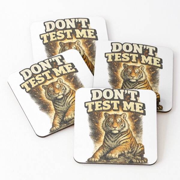 Item preview, Dont Test Me Fierce Tiger Fire Art – Bold Confidence Attitude Humor | Strong Personality Gift designed and sold by irfanshikh.