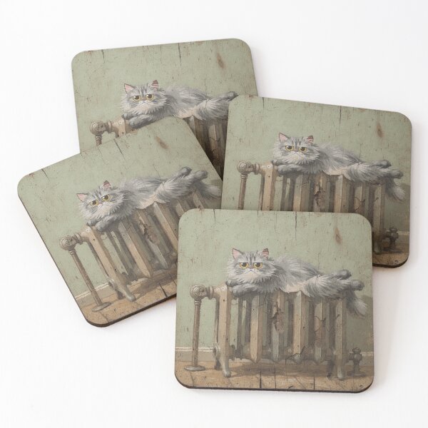 Item preview, Persian Cat Melted on the Radiator designed and sold by PictorialWhimsy.