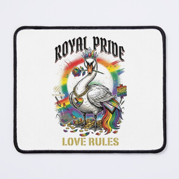 Item preview, Royal Pride Swan Queen LGBT Love Rules designed and sold by Animalpetslover.