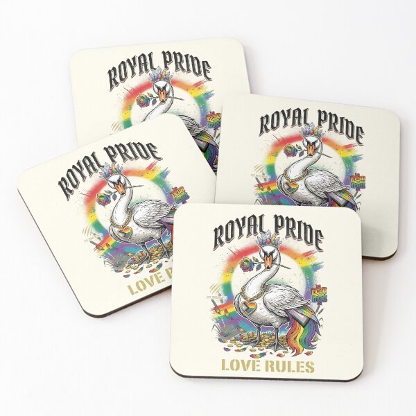 Item preview, Royal Pride Swan Queen LGBT Love Rules designed and sold by Animalpetslover.