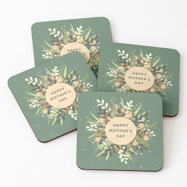Item preview, Peach Green Boho Floral Wreath Mother's Day Card designed and sold by GlueGunEnergy.