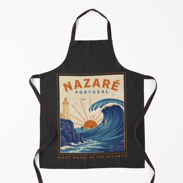Item preview, Nazaré Portugal Giant Waves of the Atlantic – Vintage Surf Travel designed and sold by ArcticFoxStudio.