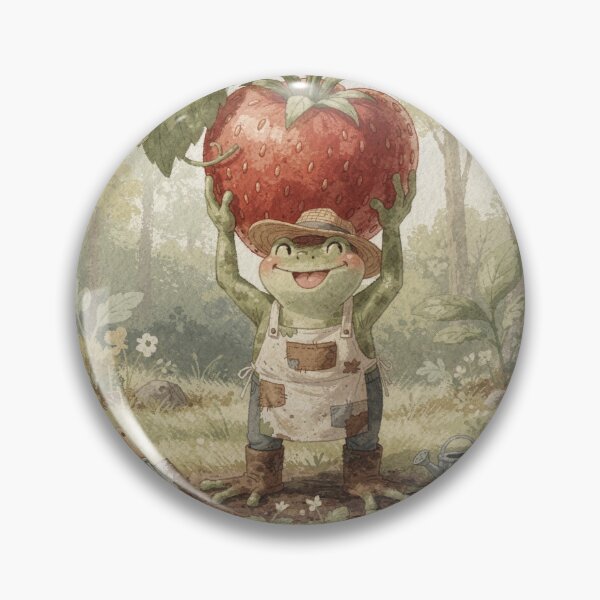 Item preview, Frog and His Prize Strawberry designed and sold by PictorialWhimsy.