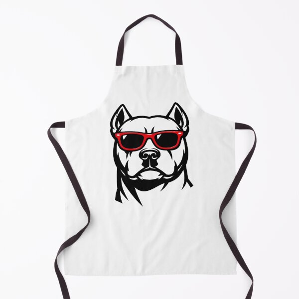 Item preview, Cool Pitbull in Red Sunglasses - Minimalist Black Dog Silhouette designed and sold by myforestfog.