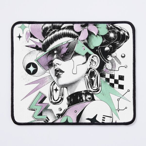 Item preview, Futuristic Floral Fashion Girl designed and sold by Craft Design Alchemy.