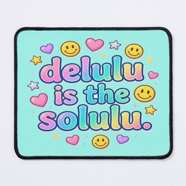 Item preview, Delulu Is The Solulu Funny Y2K Typography Design designed and sold by BookedAndDesign.