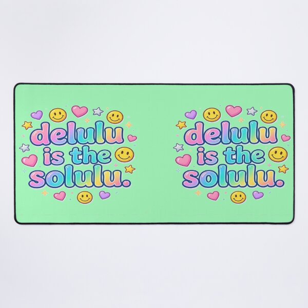 Item preview, Delulu Is The Solulu Funny Y2K Typography Design designed and sold by BookedAndDesign.