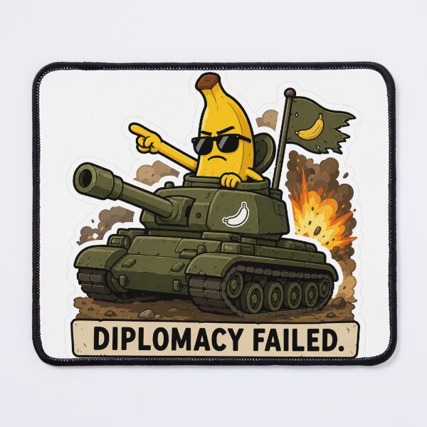 Item preview, Diplomacy Failed Funny Banana Tank Meme Design designed and sold by MonkiFlipp.