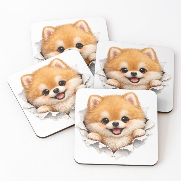 Item preview, Cute Pomeranian Tearing Through Paper – Funny Fluffy Dog Burst Art | Pomeranian Lover Gift designed and sold by irfanshikh.
