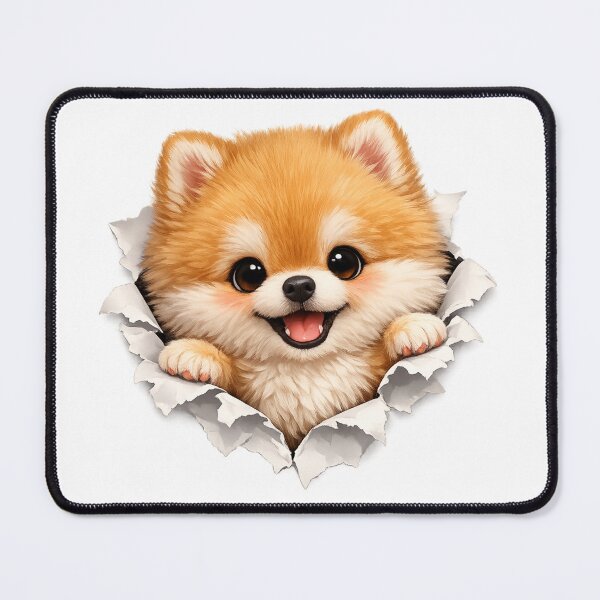 Item preview, Cute Pomeranian Tearing Through Paper – Funny Fluffy Dog Burst Art | Pomeranian Lover Gift designed and sold by irfanshikh.
