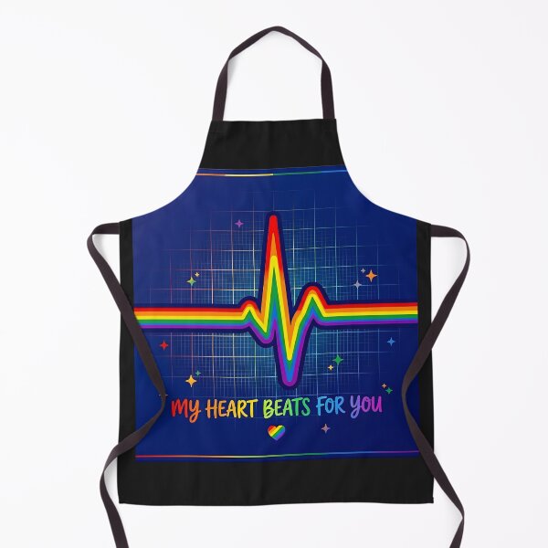Item preview, My Heart Beats for YOU – Rainbow Pride Heartbeat Design designed and sold by Sybille-Yates.