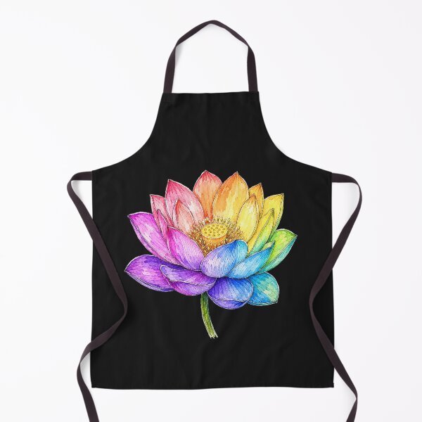 Item preview, Rainbow Lotus Illustration | Colorful Watercolor Botanical Flower Art designed and sold by ColorSplash123.