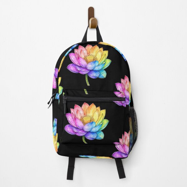 Item preview, Rainbow Lotus Illustration | Colorful Watercolor Botanical Flower Art designed and sold by ColorSplash123.