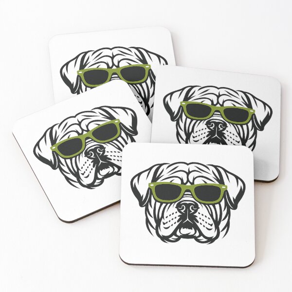 Item preview, Cool Shar Pei in Olive Green Sunglasses - Minimalist Black Dog Silhouette designed and sold by myforestfog.