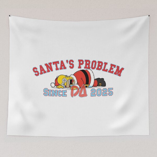 Item preview, Vintage Varsity Santas Problem Since 2025 Funny Tired Santa Claus Retro Streetwear Graphic designed and sold by DesignArtist.ia.