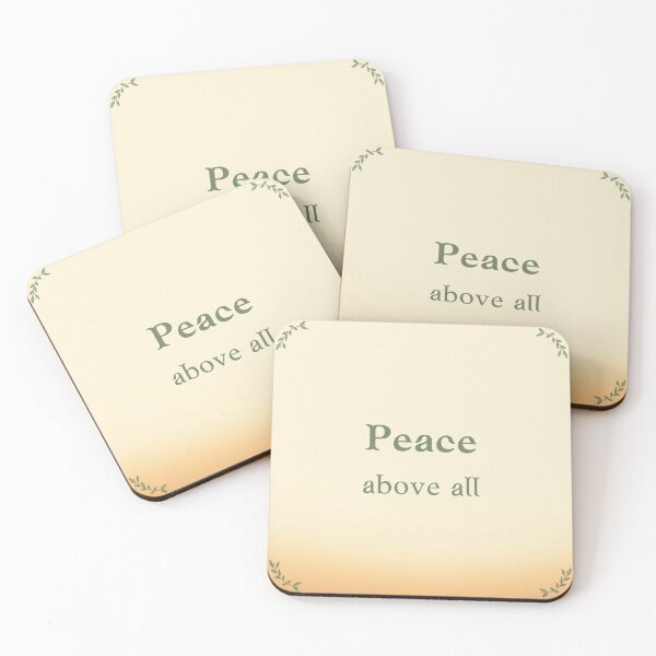 Item preview,  Peace Above All – Minimalist Affirmation Typography Design designed and sold by CosmicQuietLab.