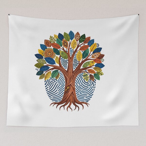 Item preview, Tree of Cultures Fingerprint Art designed and sold by vsl363.