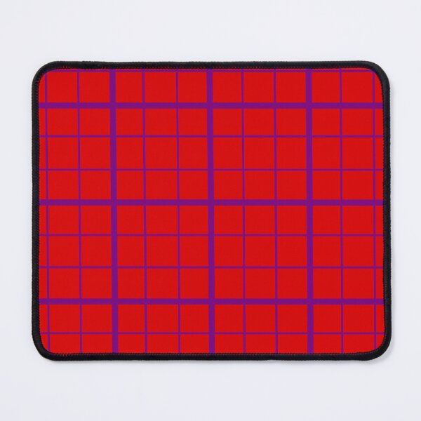 Item preview, Purple On Red Grid Windowpane Plaid Design designed and sold by PatternTitan.