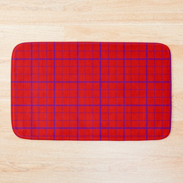 Item preview, Purple On Red Grid Windowpane Plaid Design  designed and sold by PatternTitan.