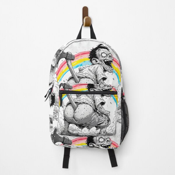 Item preview, Insane Zombie Axe Rainbow Chaos Art designed and sold by ChaoticZenStudio.