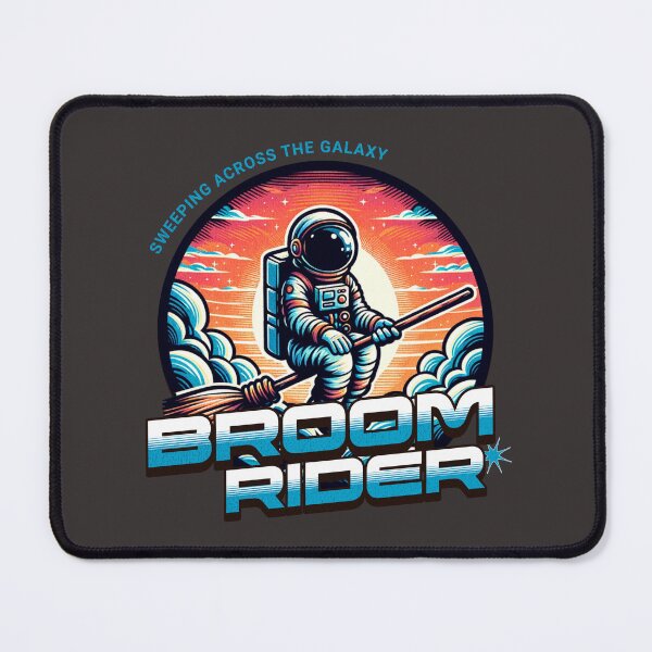 Item preview, Broom Rider Retro Space Astronaut Design designed and sold by PrintandJoy.